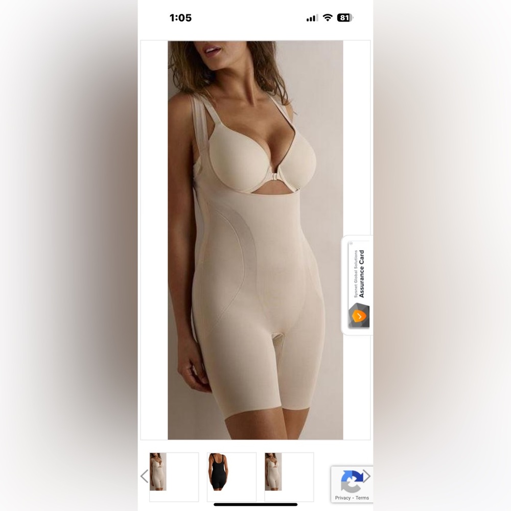 Miraclesuit Extra‎ Firm Tummy-Control Shape Away Torsette Thigh Slimmer 2912 XL